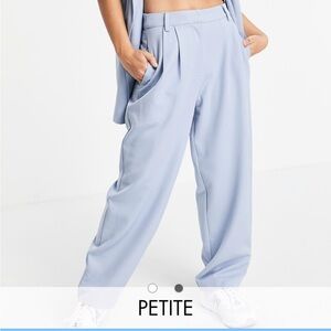 Y.A.S Petite Tapered Pants in Cornflower Blue - Small / 26